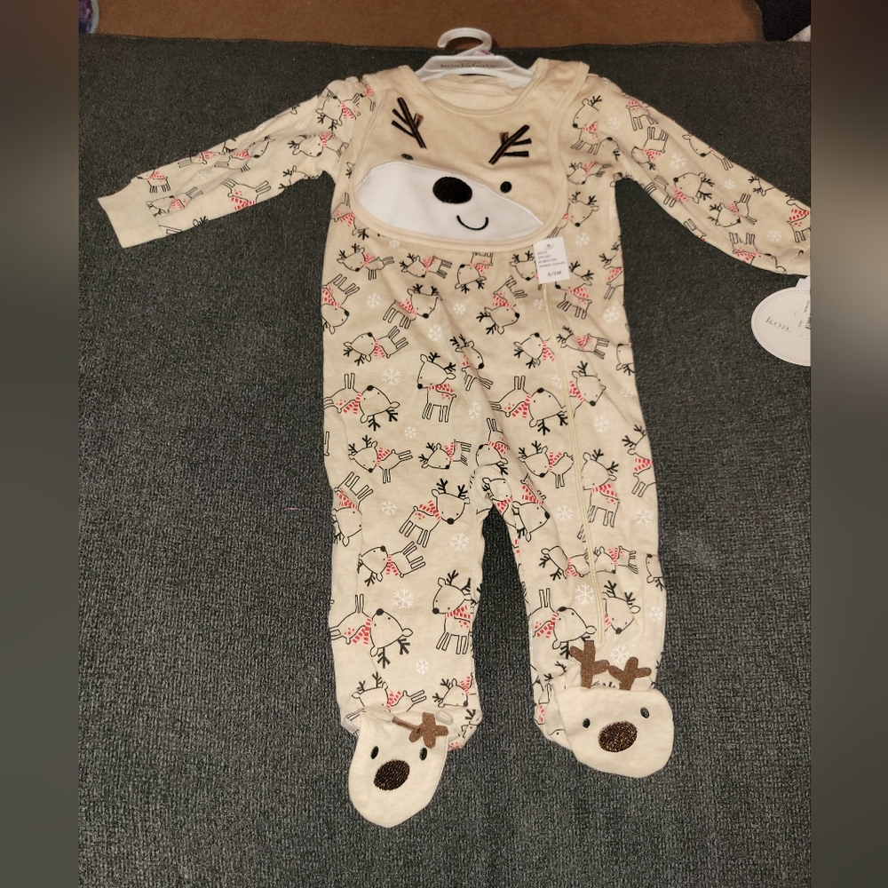Baby Reindeer Footed One Piece